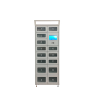 Casier de ramassage de repas intelligent SNBC avec serrure électromagnétique, contrôle de température (35-50°C), 18 compartiments, design transparent, Android 4.4.2