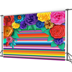 Nicro-Fondo De fiesta De Día De los muertos, mesa brillante De <span class=keywords><strong>carnaval</strong></span>, decoración con rayas, fotomatón, temática mexicana - Product Image 2