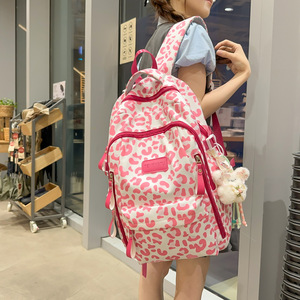 Double-shoulder Akihabara style featuring cow <b>leopard</b> pattern Suitable primary secondary student Lightweight perfect <b>backpack</b> - Product Image 3