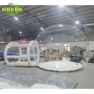 Tienda inflable de burbujas de PVC transparente verde, diseño de cúpula de <span class=keywords><strong>Casa</strong></span> emergente para niños para atracciones y <span class=keywords><strong>alquiler</strong></span> de parque de <span class=keywords><strong>piscina</strong></span> - Product Image 1
