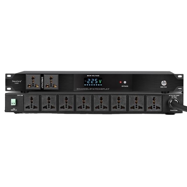 Depusheng S-801 Professional Intelligent 8 Channels Power Supply Power Sequencer With Voltage Display