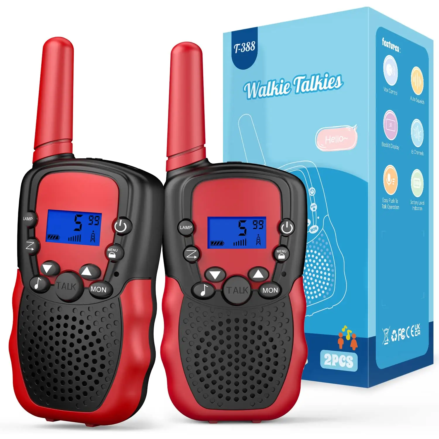 Toys for children 22 Channels 2 Way ip Radio with Backlit LCD Flashlight 10km range 50 km hunting headset walkie talkie phone