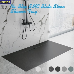 Base de <span class=keywords><strong>douche</strong></span> profonde de conception <span class=keywords><strong>italienne</strong></span> 2026, en pierre, carrée, avec plateau SMC et panneau mural SMC - Product Image 4