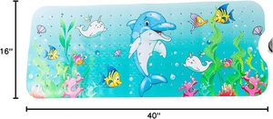 <span class=keywords><strong>Tappetino</strong></span> da Bagno Antiscivolo per Bambini in PVC con Logo Personalizzato 100x40cm, Stampa Cartone Animato Oceano, <span class=keywords><strong>Tappetino</strong></span> Antiscivolo per Vasca da Bagno Neonato OEM ODM - Product Image 2
