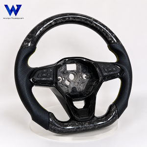 Volant en cuir et fibre de carbone forgée pour Volkswagen VW <span class=keywords><strong>Golf</strong></span> 4 5 6 7 7.5 8 MK4 5 6 7 7.5 8 R GTI GTD <span class=keywords><strong>GTE</strong></span>, testé rigoureusement - Product Image 6