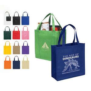 Sacs de shopping en tissu recyclable personnalisés, promotionnels, noirs, en PP non tissé - Product Image 3