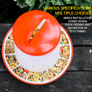 Poultry Drinker &amp; <strong>Feeder</strong> for Farms Durable Plastic Bird <strong>Feeders</strong> &amp; Drinkers Lightweight &amp; Easy Clean White &amp; Red - Product Image 5