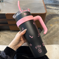 Tendance grande capacité en acier inoxydable 316 isolé double boisson tasse à glace apparence double pailles affaires cadeaux promotionnels 003