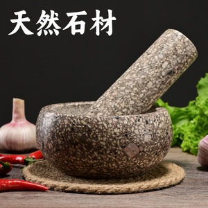 Natural Maifan Stone Mortar And Pestle Garlic Crusher Herb Spice Tool Manual Durable Hand Wash Only - Product Image 5