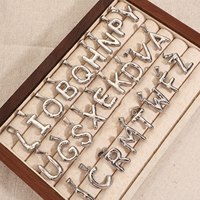 Pendentif Lettre Initiale A-Z en Acier Inoxydable Plaqué Or 18K, Étanche, Breloque Alphabet Bulle 26 Lettres pour Bijoux Collier DIY