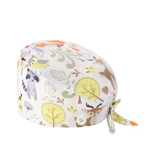 Gorros <span class=keywords><strong>de</strong></span> Enfermera Reutilizables con Estampado <span class=keywords><strong>de</strong></span> Dibujos Animados, Gorros Quirúrgicos con Forro <span class=keywords><strong>de</strong></span> Satén y Botones, Gorros Médicos para Doctores, Gorros Quirúrgicos Ecológicos - Product Image 5