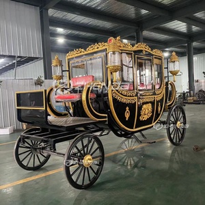 Carruaje de Caballos Negro Eléctrico de Lujo, Carruaje Real Tirado por Caballos, Transporte Especial, Vagoneta para Bodas, Carruaje de Caballos en Venta - Product Image 4