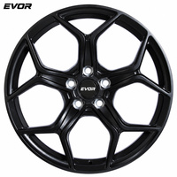 Jantes forgées EVOR noires à 5 branches en Y, personnalisées 5x112 5x114.3 5x120 18 19 20 21 22 pouces en stock pour BMW Audi