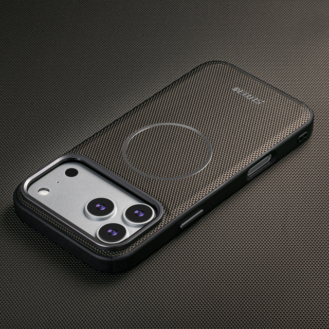 Magnetic Leather Protective Case with Metal Lens Frame for iPhone 17 Pro Max - Wireless Charging Compatible,  iPhone 16 Pro