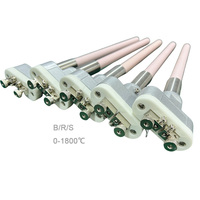 Sensor suhu termokopel Platinum suhu tinggi, 0-1800 B/S/R/K untuk tungku pemanas