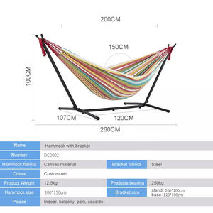 डबल कपास झूला के साथ अंतरिक्ष की बचत स्टील उष्णकटिबंधीय खड़े हो जाओ (450 £ क्षमता-प्रीमियम ले जाने बैग शामिल) - Product Image 5