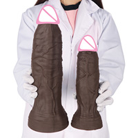 Vente en gros usine : Dildo réaliste extra large en silicone souple double densité, simulation énorme et épaisse, plusieurs tailles, 100% étanche