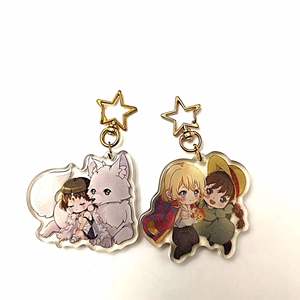 Cute Colored Making Machine Epoxy Glitter Acrylic Key Chain Promotional Cute <b>Anime</b> Acrylic <b>Keychain</b> - Product Image 6