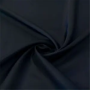 Китайский поставщик, оптовая продажа, шелк, спандекс, сатин, стрейч, шармёз, ткань, эластичный, простой принт, 19 мм, темно-синий для одежды рубашки