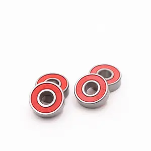 Cuscinetto a sfera con scanalatura profonda ABEC 9 rosso sigillo 608-2RS all'ingrosso skateboard cuscinetti 608RS scooter cuscinetto a sfera 608 2RS per Skate