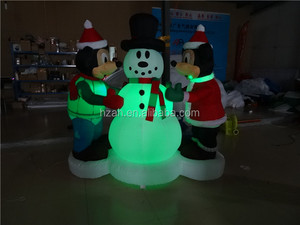 Decoración de Navidad inflable con <span class=keywords><strong>Mickey</strong></span> <span class=keywords><strong>y</strong></span> <span class=keywords><strong>Minnie</strong></span> <span class=keywords><strong>Mouse</strong></span> con muñeco de nieve - Product Image 5