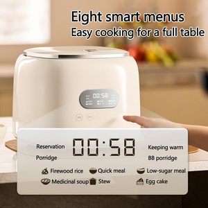 <b>Multi</b>-<b>functional</b> Electric Digital Smart Rice <b>Cooker</b> 4.1-5L with Measuring Cup Square Design Aluminum Alloy - Product Image 2