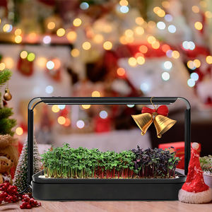Customized Indoor Home Garden Hydroponic <strong>Microgreen</strong> Growing System Kit with Hanging Trays Full-Spectrum Lighting - Product Image 1