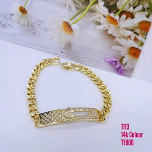 เครื่องประดับแฟชั่นซูปิง 1113 สีทอง 14k สไตล์อิตาลี สร้อยข้อมือแบบตัวล็อคแบบนาฬิกา สำหรับสุภาพสตรี - Product Image 2