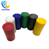 Barres en plastique nylon/HDPE personnalisées, résistantes à l'usure et à la chaleur, barres rondes en plastique colorées, barres extrudées solides
