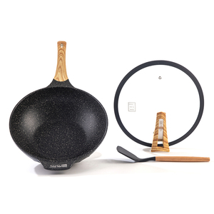 MGC Custom Medical Stone Antiadherente <span class=keywords><strong>M</strong></span>ármol Ligero Plano-Fondo Antiadherente <span class=keywords><strong>Wok</strong></span> Pan General Sartén - Product Image 2