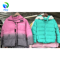 Jaket Pendek Wanita Berlapis Busa Musim Gugur Musim Dingin Modis Pakaian Bekas Grosir Campuran Poliester/Katun Berbagai Warna