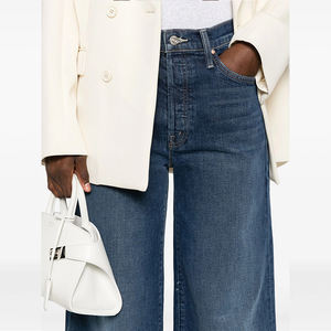 Jeans da <span class=keywords><strong>Donna</strong></span> Personalizzati Lavaggio Classico a Gamba Dritta e Larga Vestibilità Comoda Vita Bassa Traspiranti Casual Streetwear <span class=keywords><strong>Pantaloni</strong></span> in Denim - Product Image 4