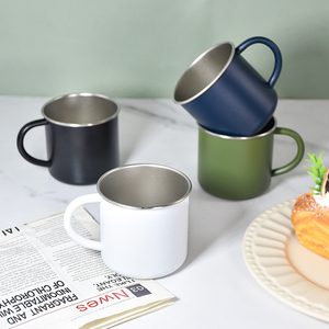 Tazza da Caffè da 12 oz con Manico, Bicchieri in Acciaio Inox a Parete Singola da 400ml, Tazze in <span class=keywords><strong>Metallo</strong></span> per Birra e Bevande per Uso Esterno - Product Image 6