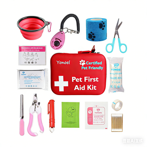 Kit de Emergencia <span class=keywords><strong>para</strong></span> Mascotas, Hogar, Oficina, Viajes, Camping, con Termómetro Digital, <span class=keywords><strong>Bozal</strong></span> y <span class=keywords><strong>Mini</strong></span> Bolsa de Primeros Auxilios - Product Image 2