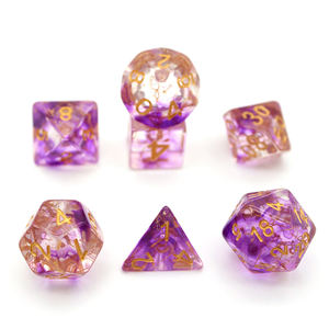 Personnalisé DnD Polyédrique Résine Pierre Dés Violet Transparent avec Bord Pointu En Vrac En Gros - Product Image 2