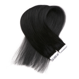 K.S WIGS Cheveux humains Remy 100% double tirage qualité salon, durables, anti-chute, non allergènes, longueur 16-24 pouces, lisses, à bandes adhésives - Product Image 4