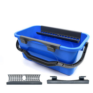 Ensemble de seau de nettoyage commercial robuste de 40 kg et 12 L avec perche télescopique et raclette - Idéal pour le nettoyage des fenêtres en hauteur - Product Image 6