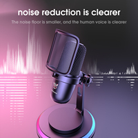 ONIKUMA M-630 Noir Professionnel Podcasting Studio Vocal Condensateur Enregistrement Mic Microphone Dynamique