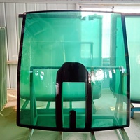 Pare-brise avant en verre trempé à prix d'usine, pièces de rechange pour cabine de tracteur John Deere