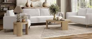 RUNXI Glamour Ensemble de canapé sectionnel inclinable 2 places en bouclé capitonné <span class=keywords><strong>à</strong></span> canaux verticaux, contemporain, extensible, Workshop - Product Image 6