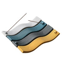 Support de bâtonnets d'encens en céramique durable, style nordique moderne, pour la maison, en bois de santal, en forme de cascade chinoise, emballé en boîtes, pour usage religieux - Grande Vente