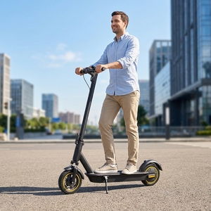 Scooter Eléctrico de Aluminio de 10 Pulgadas sin Escobillas para Adultos, Plegable, con Control por Aplicación, 500W, Personalización OEM/ODM, S10-1A Alum, Suministro de Fábrica - Product Image 2