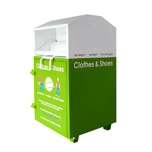 Contenedor <span class=keywords><strong>de</strong></span> reciclaje galvanizado personalizado para uso caritativo <span class=keywords><strong>de</strong></span> ropa y zapatos <span class=keywords><strong>de</strong></span> metal para exteriores - Product Image 4