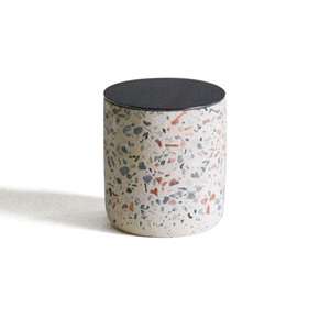 Conteneur de bougie en béton Terrazzo mat en vrac, pot de bougie parfumé imprimé personnalisé 10 OZ - Product Image 6