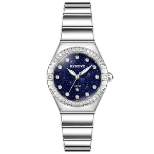 Reloj de Cuarzo para Mujer <span class=keywords><strong>RENOVO</strong></span> R66060, Diseño Moderno, Resistente al Agua 3ATM, Esfera Luminosa con Diamantes y Cielo Estrellado, Correa de Aleación - Product Image 1