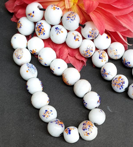 ลูกปัดแก้วทรงรอนเดลล์สีเหลืองลายแอฟริกัน (คริสตัล/แก้ว) สีตามสั่ง จำนวนมาก สำหรับทำเครื่องประดับ ยี่ห้อ FE บรรจุกล่อง - Product Image 3