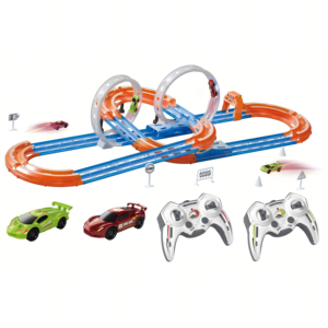 W2W DIY Set de Pista de Carreras para Coches con Control Remoto de 2 Canales AA, Escala 1:64, Cable USB, Evitación de Obstáculos, Montaje Flexible, Carreras en Interiores y Exteriores - Product Image 1