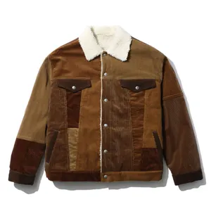 Высококачественный пуховик из плотной вельветовой ткани в стиле ретро, повседневная двухслойная мужская куртка с лацканами