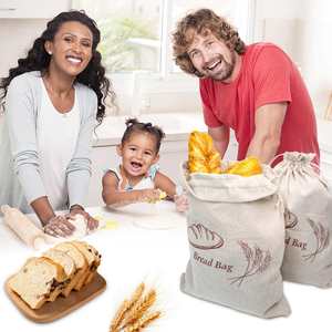 Bolsa de Pan de Lino Ecológica Premium con Cordón, Reutilizable para Guardar Pan Casero, Ideal para Regalo - Product Image 6