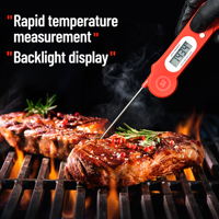 Thermomètre de cuisson instantané en plastique ABS avec écran LCD pour huile, four à pizza, pot, dinde, café, steak, viande, barbecue domestique, ODM